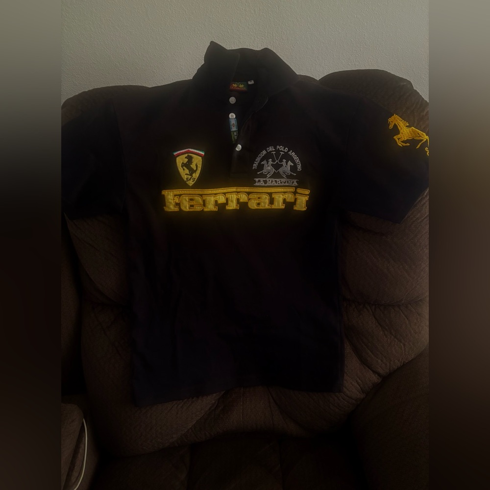 Ferrari Black Shirt with Yellow Logo